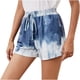 thumbnail image 1 of Pantalones cortos de bolsillo de pierna ancha de cintura media sueltos con cordones y estampado informal a la moda para mujer Fridja  fhjkhfk458563, 1 of 7