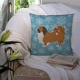 thumbnail image 3 of Winter Snowflake Dog Profile Art Fabric Decorative Pillow, 3 of 4