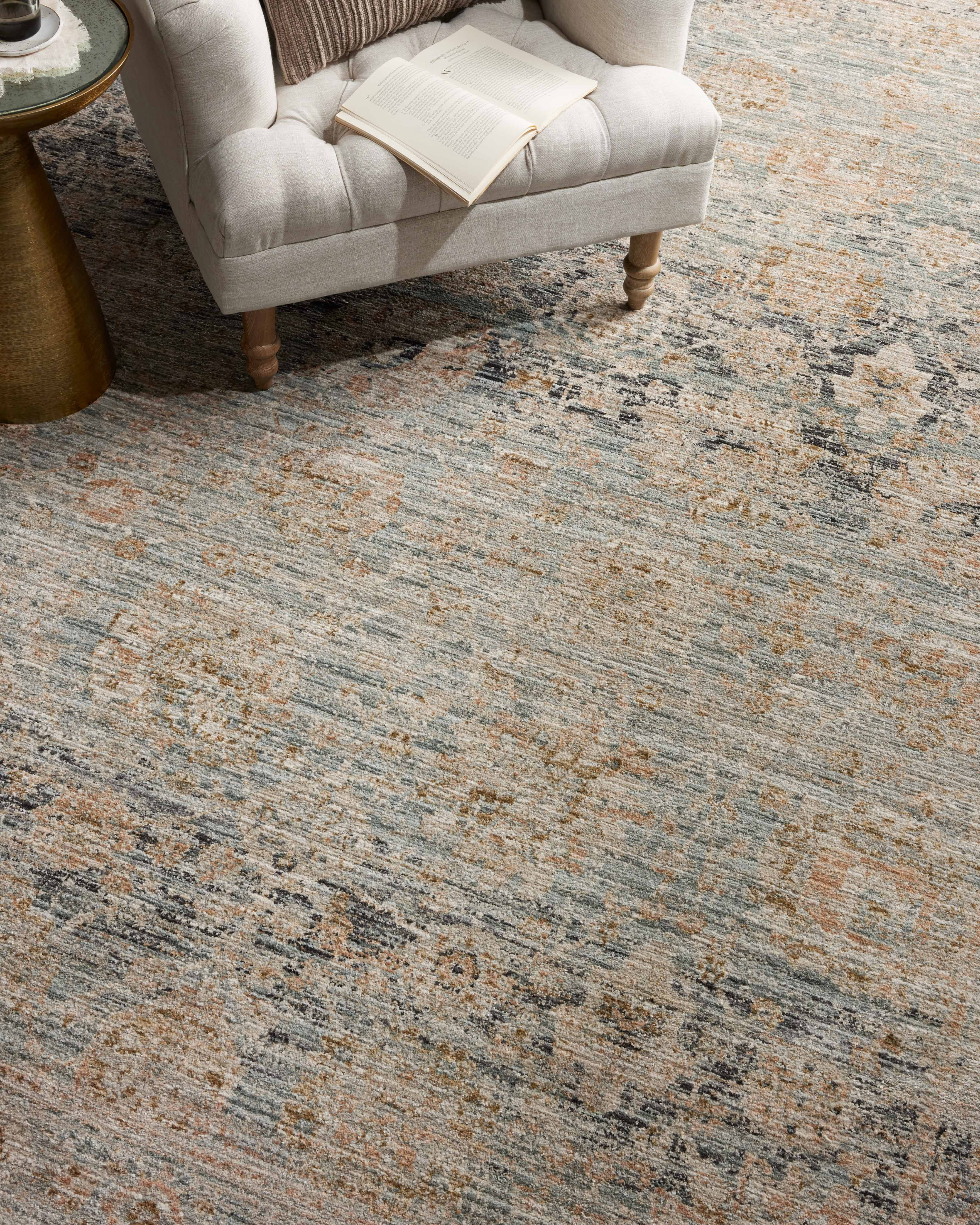 Jean Stoffer x Loloi Katherine Ocean / Coral 3'-6" x 5'-6" Accent Rug