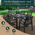 thumbnail image 2 of LeisureMod Chelsea Aluminum Outdoor 63" Dining Table, 2 of 17