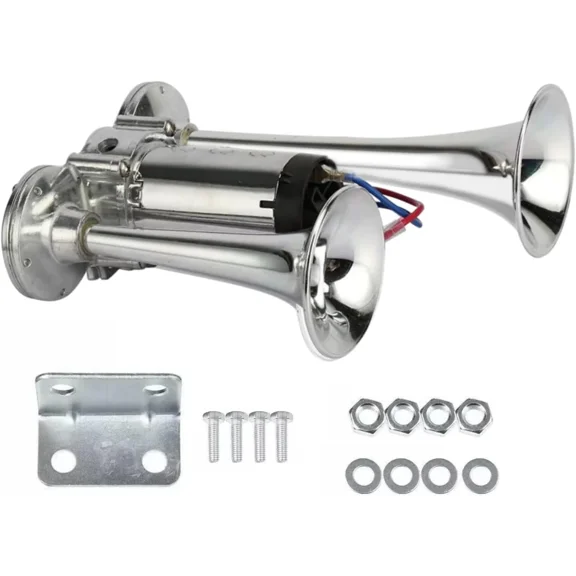 600DB Super Loud Dual Electric Train Horns for Trucks, Suvs, Cars, Boats & Motor