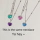 thumbnail image 2 of Collar de amor con cambio de color sensible a la temperatura, diseño de nicho femenino, cadena de clavícula de calle de moda, collar de novias, 2 of 3