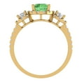 thumbnail image 4 of Clara Pucci 14K Yellow Gold 1.46ct Green Three-Stone Ring for Women, 4 of 8