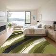 thumbnail image 3 of ODIKA 8'x10' Machine Washable Non-Slip Area Rug, Abstract Olive Green High Traffic Rug, Green, 1284503, 3 of 7