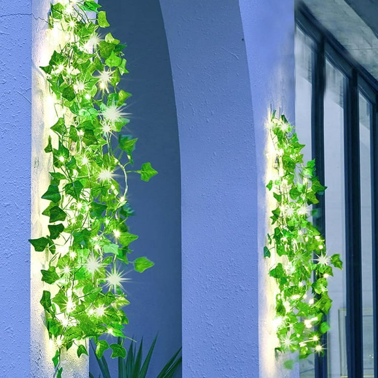 50/100 LED Fake Leaves Ivy Leaf Fairy String Lights Garden Lamp Party Home  Decor