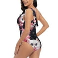 thumbnail image 6 of Daiia Cute Kittens Group Portrait Women's One Piece Swimsuits Personalized One Shoulder Swimwear Asymmetric Ruffle Bathing Suits-X-Large, 6 of 8