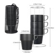 thumbnail image 4 of Tasse à Café en Acier Inoxydable, 4 Pcs Tasses à Café Empilables Tasse de Camping Empilable Performance Fiable, 4 of 4