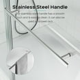 thumbnail image 2 of YYAo Tub Door, Bypass Tub Shower Door,Frameless Folding Shower Doors, Bathroom Pivot Tub Glass Door, Chrome, 2 of 9