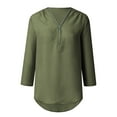 thumbnail image 7 of Aoiroe Long Sleeve Dressy Tops For Women Button Front Tops For Women Dress Tops For Women Business Casual Office Shirts For Women Womens Shirts Dressy Casual Womens Long Sleeve Tops Mint Green 2XL, 7 of 7