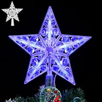 UPOUART Plastic Treetop Star Lamp Christmas Tree Topper for Holiday Decorations and Festive Lighting