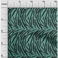 thumbnail image 1 of oneOone Cotton Jersey Dusty Teal Green Fabric Tiger Animal Skin Craft Projects Decor Fabric Printed By The Yard 58 Inch Wide, 1 of 4