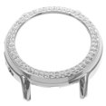 thumbnail image 3 of PC Watch Protective Case Rhinestone Watch Frame Watch Shell Watch Accessories Compatible for Fossil Gen 5 The Carlyle HR (Silver), 3 of 6