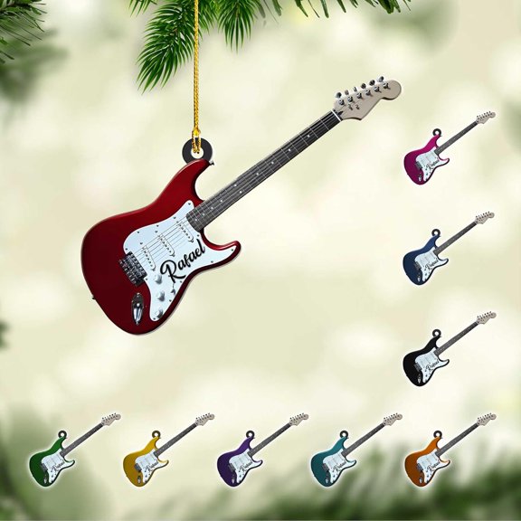 Personalized Guitar Ornament, Electric Guitar Ornament, Guitar Christmas Ornaments 2025, Acoustic Guitar Christmas Ornament, Guitar Christmas Ornaments Guitarist Gift Musical Instruments Xmas (G5)