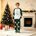thumbnail image 6 of Christmas Family Matching Pajamas Christmas Pjs Holiday Nightwear Sleepwear Sets Long Sleeve Pjs for Mom Dad Kids Baby,Green Buffalo Plaid Jesus X‑Mas Tree Print, 6 of 9