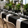 thumbnail image 4 of sancua 2 Pack Black Tablecloth 60 x 102 Inch Rectangle 6 Feet Table Cloth - Stain and Wrinkle Resistant Washable Polyester Table Cover for Dining Tab_Gift Of G, 4 of 4