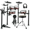Donner DED-200 MAX Electronic Drum Set for Adult with Industry Standard Mesh Heads, 10" Snare, 10" Tom, 12" Crash, 450+ Sounds