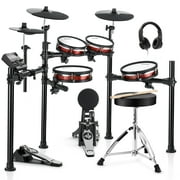 Donner DED-200 MAX Electronic Drum Set for Adult with Industry Standard Mesh Heads, 10" Snare, 10" Tom, 12" Crash, 450+ Sounds