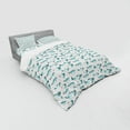 thumbnail image 3 of Ambesonne Fish Bedding Set 3 Pcs, Watercolor Marine Animal, Twin XL, Teal, 3 of 3