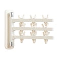 thumbnail image 2 of Oefntac Rotatable Foldable Drying Rack Multifunctional Hanger Multiple Clips Underwear Sock Wall Mounted No Drill, 2 of 6