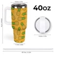 thumbnail image 2 of Hand Drawn Pineapple 40 Oz Tumbler with Handle and Straw Lid, Stainless Steel Insulated Travel Coffee Mug, Vacuum Insulated Water Bottle for Home, Office, Car, Keep Hot/Cold for Hours, 2 of 8