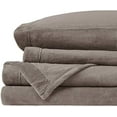 thumbnail image 7 of Comfort Classics Soloft Plush Solid Micro Raschel Bedding Sheet Set, King, Brown, 7 of 7