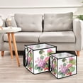 thumbnail image 6 of Home Organizer Foldable Fabric Storage Bin With Handle Floral, 6 of 7