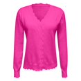 thumbnail image 4 of Arlun Fall Cardigans for Women Lightweight Knit Open Front Solid Color Sweater Tops Long Sleeve Button down Scalloped V-Neck Cropped Cardigan Casual Teacher Outfits, 4 of 4