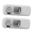 thumbnail image 2 of 2 uds cerraduras de seguridad para niños perfke cerradura de cajón pestillos de gabinete para niños Gris, 2 of 9