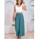 thumbnail image 5 of Pantalones de y Algodón para Mujer, Informales, de Verano, para Playa, con Cordón, Holgados, de Pierna y Bolsillos. Azul y Verde S, 5 of 9
