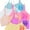 Little Cutie Dog, variant on Girls Pack of 6 Fun Print Racerback Training Bras Top Wire-Free Non-Padded - Bear Painting on Easel