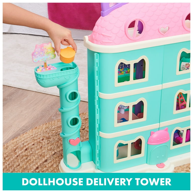 Gabby's Dollhouse, Purrfect Dollhouse 2-Foot Tall Playset with Sounds, 15 Pieces