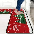 thumbnail image 5 of Merry Christmas Kitchen Rugs and Mats Set of 2,Red Christmas Tree Kitchen Decoration,Non Slip Absorbent Kitchen Mat Waterproof Runner Rug for Laundry Room and Sink 17x 48+17x30 Inches, 5 of 6
