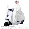 thumbnail image 2 of Chubasquero para vehículo eléctrico con ranuras para espejos poncho de cuerpo largo para montar al aire libre, 2 of 6
