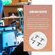 thumbnail image 4 of Drum Keys 4 Pack Drum Tuning Key with Continuous Motion Speed Key Percussion Instruments Parts for D, 4 of 5