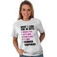 thumbnail image 2 of Animal Ladies TShirts Tees T For Women What I Look For In Guys German Shepherd Funny, 2 of 2