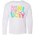 thumbnail image 3 of Inktastic Colorful State of Kentucky Long Sleeve Youth T-Shirt, 3 of 5