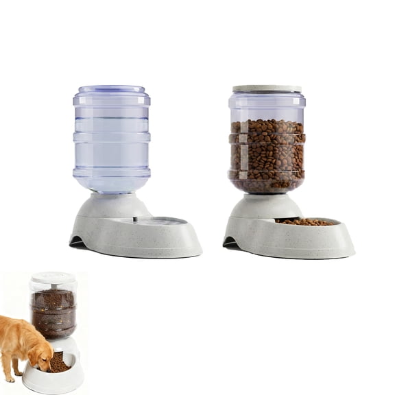 KWHEUKJL 11L Gravity Automatic Dog Feeder, Dog Food Dispenser for Large Breeds