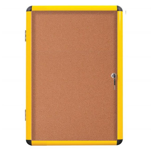 Master Vision VT6301611511 Planche Industrielle en Liège avec Porte Simple, Jaune - 28 x 38.25 Po