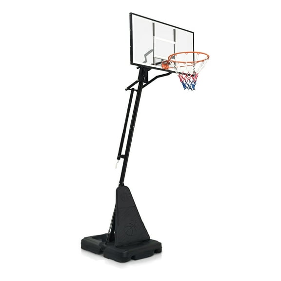 Portable Basketball Hoop - Adjustable 8-10ft, 44" Backboard - Indoor/Outdoor Goal for Youth & Adults with Wheels