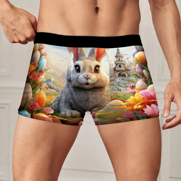 Ropa Interior Para Hombre, Transpirable, Tendencia Novedosa, Ropa Interior Con Estampado Digital 3D, 531