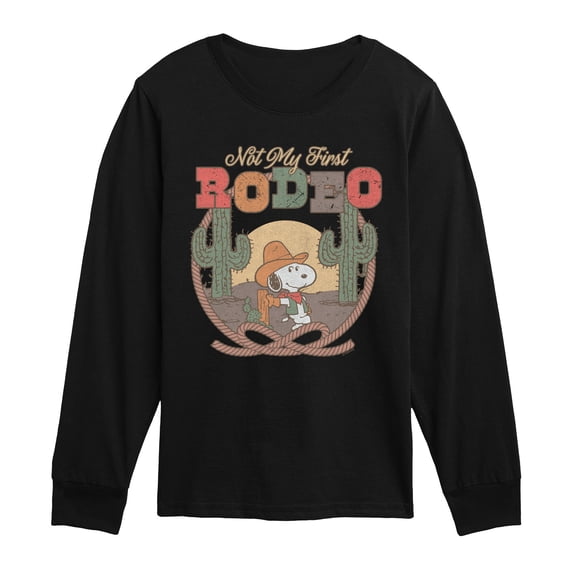Peanuts - Snoopy Western - Youth Boys Long Sleeve Graphic T-Shirt