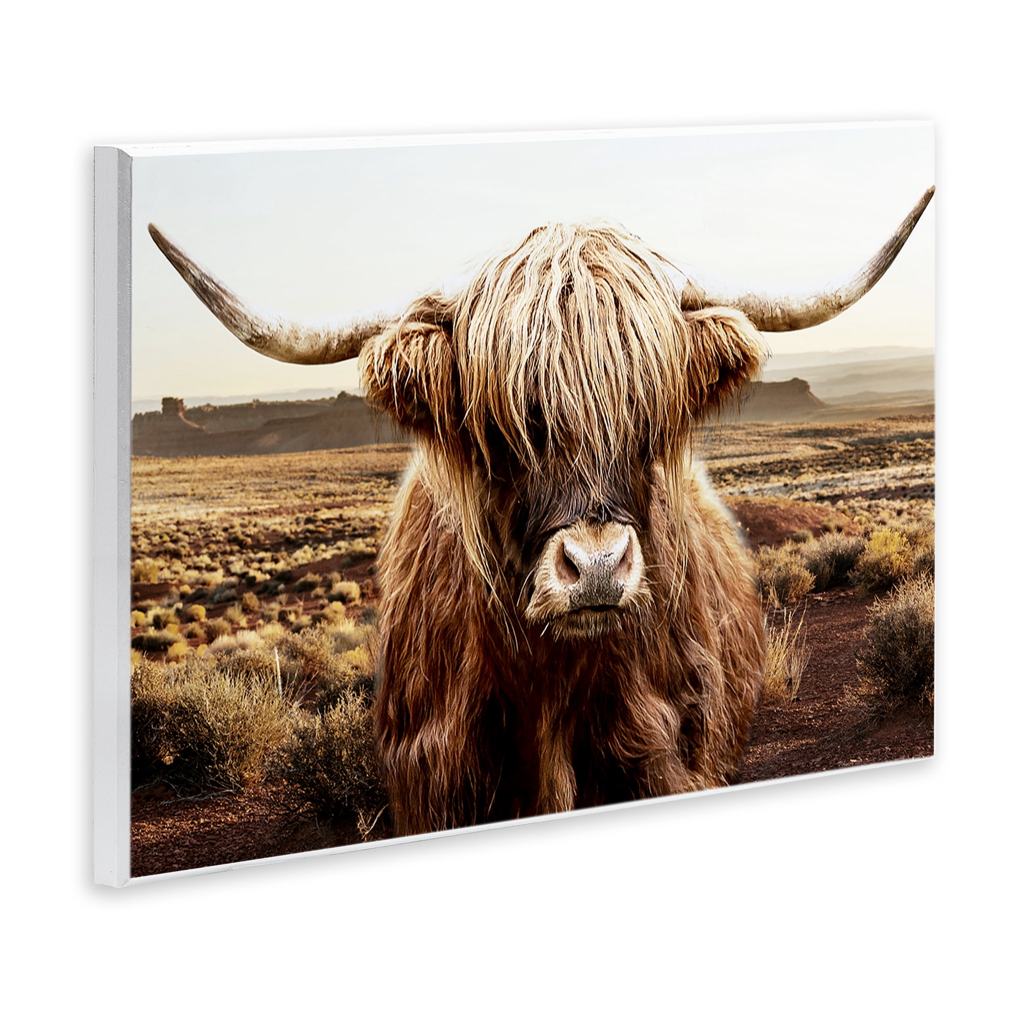 Stupell Industries Rugged Vegetation Cattle Portrait Wall Plaque Art, design by CAD Designs