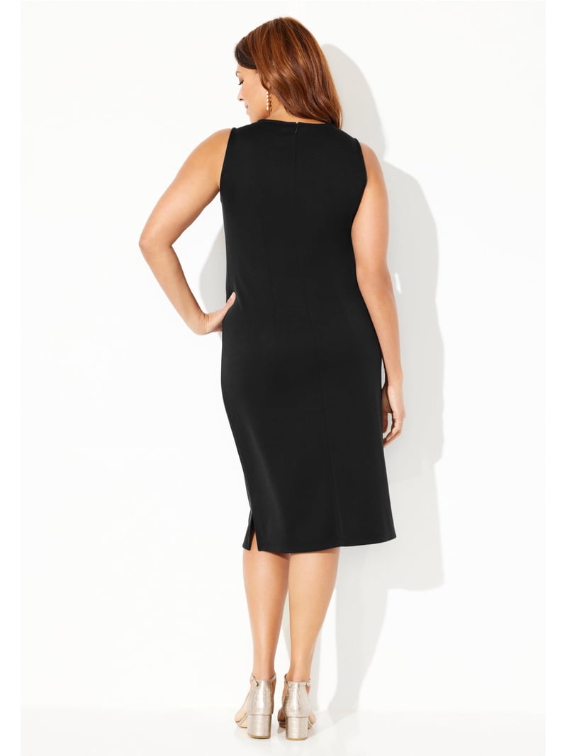 Catherines Women's Plus Size Ponte Sleeveless Shift Dress Catherines Women's Plus Size Ponte Sleeveless Shift Dress