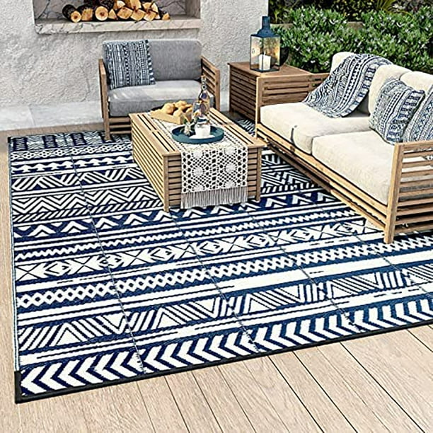 Reversible Boho Outdoor Rugs 6 X 9, How To Clean A Large Indoor Outdoor Rug