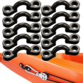 thumbnail image 1 of Hebillas y cuerdas elásticas para kayak - hebillas de tornillo negras (10 negras + 20 tornillos), 1 of 1