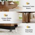 thumbnail image 5 of Tribesigns 39.37-Inch Round Dining Table, Rustic Brown Wooden Kitchen Table for 4 People, Farmhouse Style Table for Dining Room or Living Room, 5 of 5