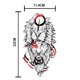 thumbnail image 2 of Kotbs 6 Hojas de Tatuaje Temporal de Brazo Completo, Tatuajes Temporales Extra Grandes Impermeables para Mujeres, Hombres, Adultos, Calavera Negra, Rosa, Arte Corporal, Tatuaje, Tatuaje Falso, 2 of 6