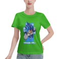 thumbnail image 1 of T-Shirt Basique à Manches Courtes pour Femmes Super Saiyan, 1 of 6