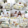 thumbnail image 5 of 3 Piece Summer Lemon Duvet Cover Set California King,Microfiber Comforter/Quilt Cover with Corner Ties and 2 Pillowcases,Yellow Fruits Botanical Spring Floral All Season Bedding with Zipper Closure, 5 of 8
