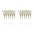 thumbnail image 1 of Inteprter 6 piezas llamativos tallos de bayas con purpurina falsa impresionantes arreglos florales aspecto realista dorado dorado 2Conjunto, 1 of 6